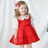 2Pcs Baby Girls Spanish Royal Dresses Toddler Princess Lolita Ball Gown Infant Birthday Embroidery Clothes Kids Boutique Dress 210615