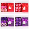 Künstliche gefälschte Blumen-Geschenkbox, Rose duftende Badeseifenblumen-Set, Valentinstag, Erntedankfest, Muttertagsgeschenk, Hochzeit, Party-Dekoration CCA10988