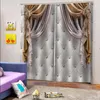 カーテンドレープカスタムホームデコレーション3Dヨーロッパスタイルの窓カーテンリビングルームの寝室の贅沢のためのカーテン