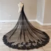 Bridal Veils Real Pos Black Cape Sequins Lace Tulle Wedding Shoulder Boleros Accessories Cathedral For Bride 3 5 Metres1922917
