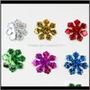 Favor de festa 100pcspack 30mm Christmas Snowflake Apliques acolchoados para cabelos de cabelo Craft Crafts Decora￧￣o de casamento Acess￳rios DIY T W2DB7