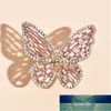 Nowy Prosty Rhinestone Butterfly Pierścień Vintage Różowy Złoty Palec Regulowany Pierścień Dla Kobiet Moda Biżuteria Prezenty Ślubne Cena fabryczna Ekspert Projektowa jakość