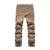 Pantalones para hombres Color sólido Táctico Impermeable Multi-bolsillos Pantalones largos HSJ88 210715