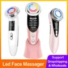 EMS Massager LED lichttherapie Sonic Trillingen Rimpel Verwijderen Huidverstrakking Cool Behandeling Zorg Schoonheid Apparaat 220216