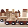 Gun Toys Children's Creative Wood Toys Forest Track Train Monterade byggstenar Trafikskylt Erkännande Baby Tidig utbildningsleksaker