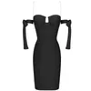 Sukienka bandaża Summer Women039s Black Bodycon sukienka panie fioletowe białe czerwone na ramię seksowne klubowe sukienki wieczorne stroje 27810048