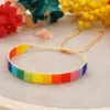 Go2boho Boho Rainbow Miyuki Beaded Bracelet Bangles for Women Handmade Loom Luxury Bracelets Summer Beach Pulsera 2021 Jewelry