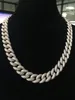 15mm Top Quality Thick 5 Row Super Full Diamond Cuban bubble Miami Chain Link Necklaces mens hiphop iced out jewelry