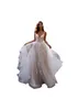 Longo boho aline vestido de casamento sem costas 3d flores cintas de espaguete vestidos de noiva até o chão vestidos de princesa5672987