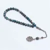 Acquista Perline Di Preghiera Islamiche Blu Colorate Con Pietra Pioggia Turca Da 8 Mm 33 Tasbih