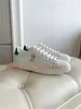 Ace Sneaker ze skórą Luksusowe buty czerwony zielony pasek Włochy Haftowany wzór Nadruk elastyczna sieć Blokujące obuwie codzienne Gumowa podeszwa Pszczoła Designerskie trampki