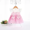 Newborn Baby Girls Dress Princess Sleeveless Plaid Dresses For Girls Birthday Party Dress Toddler Girl Clothes Infant Clothing Q0716