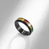 2021 Rotatable Stainless Steel Ring Lesbian Gay Pride Rainbow Rings Women Men Promise Jewelry Gifts