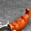 Högkvalitativ sandelträ Slingshot Rostfritt stål Katapult exakt skytte med platt gummiband utomhusjakt Sling Shing W220307