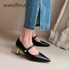 SOPHITINA Fashion Mature Women's High Heels Pointed Pearl Ladies Shoes Daily Dating Spring Selling Pumps Female Shoes AO605 210513