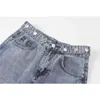 Pantalones de mezclilla azul claro Vintage Pierna ancha Jeans Mujeres Coreano Pantalones largos rectos Cintura alta Casual suelto con cinturón Primavera 210417