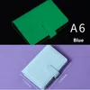Glow in the dark A6 PU Leather Notebook Binder Loose Leaf Notebooks Refillable 6 Ring Binder for A6 Filler Paper Binder Cover Green