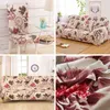 Big flower sofa cover Printed couch Polyester bench Covers Elastic stretchy Furniture Slips For Christmas home decor 210723