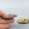 Cor de cloisonne artesanal grande borboleta peony redonda de pisncha de miçanidade acessórios de cobre de cobre Jóias Diy Fazendo pingentes de colar longos