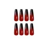 Gradient Red Ombre Nails Extra Long Press on Nail Glossy Square Coffin Full Cover Acrylic False Fingernail Tips4460479