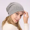 Hüte für Frauen Skullies Bonnets Großhandel Damen Hip Hop Hut Frühling Herbst Winter Doppelschicht Strass Beanies Beanie/Totenkopfkappen Oliv22