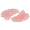 Natural Jade Gua Sha Stone Board Party Massage Rose Quartz Guasha Plate Face Scrapers Verktyg för hals Tillbaka RH5133