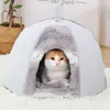 猫ベッド家具ガトスプロダクスパラマスコタペットドッグカマガトテントハウス冬冬の温かい巣ソフト折りたたみ式スリーピングマットパッド猫