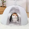 Łóżka kota meble gatos productos para maskotka pens pies cama gato namiot house hodowla zima ciepłe gniazdo miękkie składane maty śpiące koty