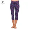 LETSFIND Mandala Stampa Leggings a vita alta Elasticità Donna Leggins stampati digitali Pantaloni push up resistenti 211221