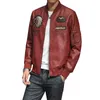 Neue Männer039s Leder männliche Mantel Frühling Autumn Stickerei Streetwear Casual Pu Motorcycle Jacke Männer Marke Kleidung BF20352750946