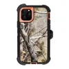 Camo Ağır Tam Vücut Sağlam Zırh Kılıfları iPhone 12 Pro Max 11x XS XR 6 7 8 Artı Forsamsung Not 20 Ultra 10 S20 S10 S10E S9 S8 Askeri Sınıf Koruyucu Kapak