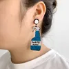 Stud Trendy Glitter Pink Blue Gold Black Repellent Spray Bottles Pendant Acrylic Earring For Women Rock Party Fashion Jewelry