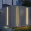 Наружные настенные светильники Современная водонепроницаемая длинная полоса светодиодная лампа IP65 алюминиевый светлый сад крыльцо Sconce 220V светильник