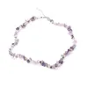 Natural Crushed Beaded Strand Multicolored Energy Chakra Stone Necklace