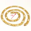 Высококачественная 18-каратная цепочка Ltalian Figaro из чистого золота с АУТЕНТИЧНОЙ ОТДЕЛКОЙ Ожерелье 24 "8 * 600 мм для мужчин и женщин