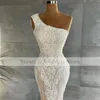 One Shoulder Mermaid Wedding Dress 2022 Robes de mariée Lace Appliques Plus Size Bridal Gowns Vestidos De Novia