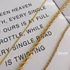 Link Chain Twist Bransoletka lina dla kobiet złota minimalistyczna miniona moda Inte22link