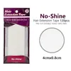 10 hojas de 0,8 cm x 4 cm, cinta adhesiva blanca sin brillo, cinta impermeable para extensiones de cabello