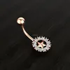 Masowe diamentowe pierścienie brzucha gwiazda pępka paznokcie alergia bezsalerska biżuteria dla kobiet woli woli i piaszczyste