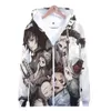 Demon Slayer Anime 3D Printed Hoodies Kimetsu no Yaiba Zipper Hoodie Jacket Female Male Tomioka Giyuu Cosplay Costume Sweatshirt Y0319