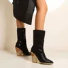 Sexy Mid-bezerro Botas para Mulheres Ins High Saltos Meninas Queda Winter Watch Club Club Shoes Mulher 210528