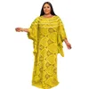 Roupas étnicas Moda Clássico Mulheres Africanas Dashiki Robe Lace Água Solúvel Telas Livre Solto Vestido Longo Uma Peça