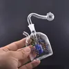 Nowy Dolphin Oil Burner Bong Rury wodne z 10mm Męskie Grube Pyrex Szklany Rura Palnik Oilikonowa Rura do palenia