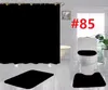 4 pièces couverture de siège de toilette marée imprimé rideaux de douche imperméables maison hôtel antidérapant tapis de salle de bain lavable toilettes étui tapis de sol ensemble