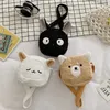 Mode en peluche sac de messager pour femmes mignon chat dessin animé mouton ours étudiants sac à bandoulière filles téléphone sacs porte-monnaie petits cadeaux