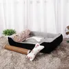 Kennels & Pens Warm Pets Beds Sofas With Mats Pillows Winter Autumn Cat Dog Bed House Cotton Soft Breathable Solid Blanket Kennel