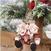 Santa Claus God Juldekorationer Dock Gift för bil Inredning Hängande Tillbehör Hem Elk Xmas Tree Decor ORNAMENTS Handgjorda 2021 Special Gifts