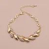 Link Chain 1Pcs Leaf Alloy Full Of Diamonds For Women Unisex Wrist Jewelry Gifts Bracelet Gold Bracelets 2022 Fawn22