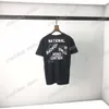 21SS Männer bedruckte T-Shirts Polos Designer Basketball Briefdruck Paris Kleidung Herrenhemd Tag Lose Stil Schwarz Weiß Grau 08277m