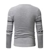 Hösthösten Casual Round-Neck Striped Pullover för män, designade tonåringar, överdimensionerade knit mäns tröja 210909